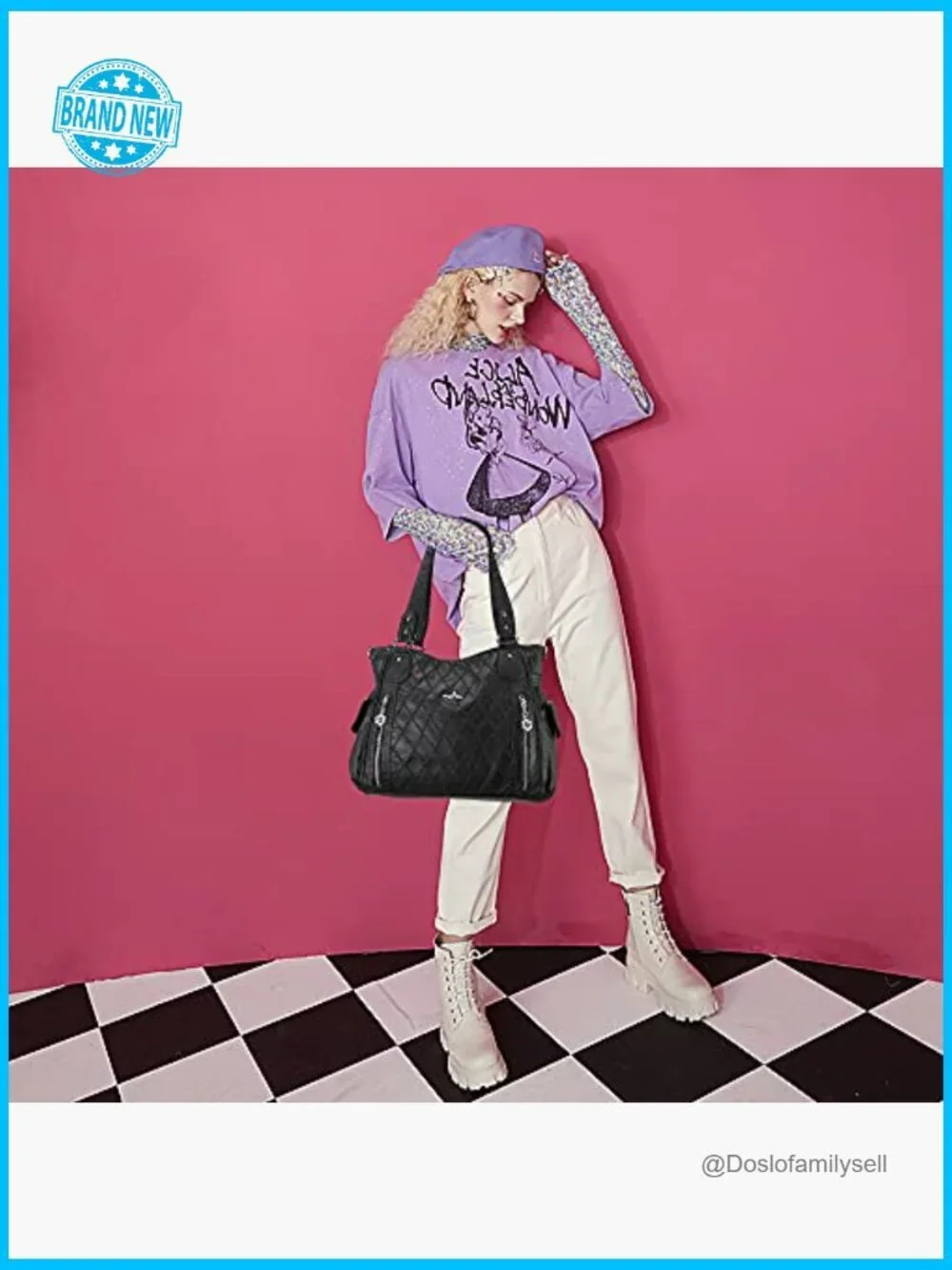 Top-Handle Hobo Purse Roomy Casual Shoulder Bag PU Tote Satchel